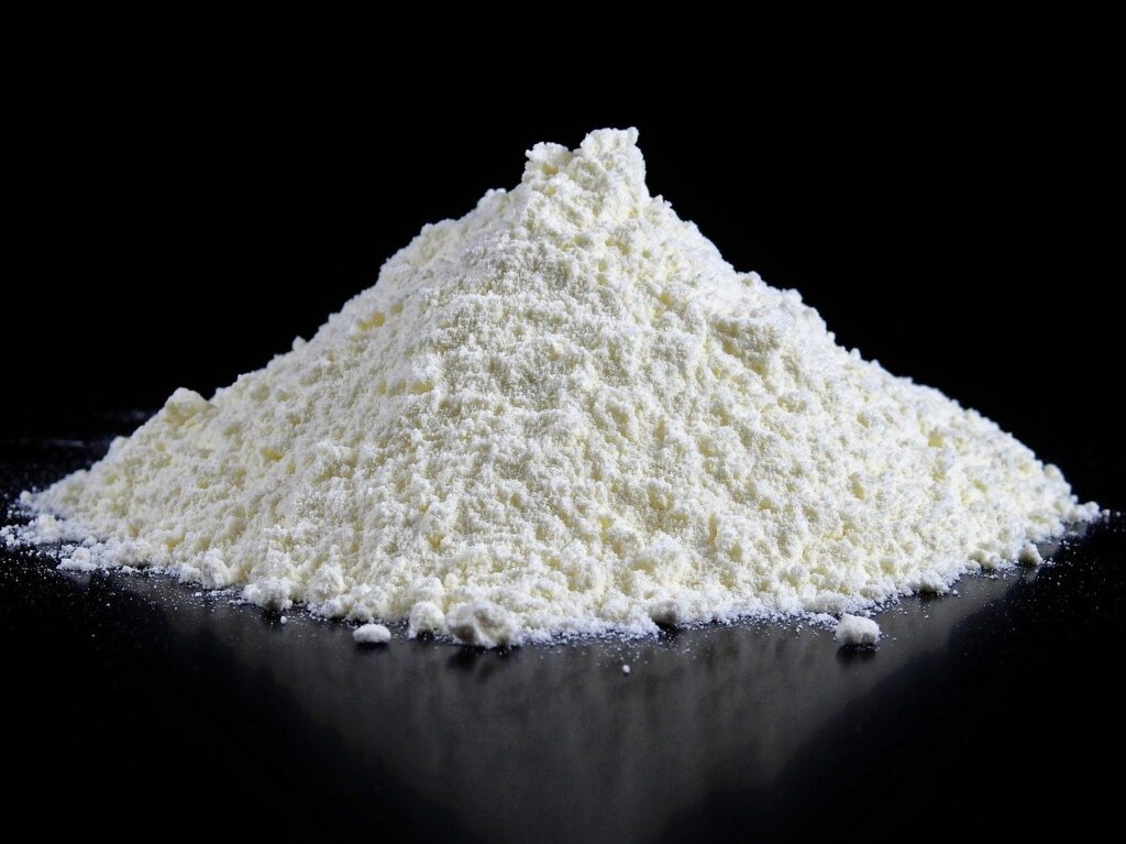 小麦粉の山